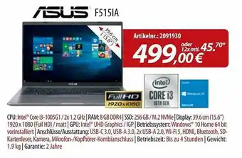 ACom PC Asus F1515ia Angebot