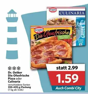 Combi Dr. Oetker Die Ofenfrische Pizza Oder Culinaria Angebot