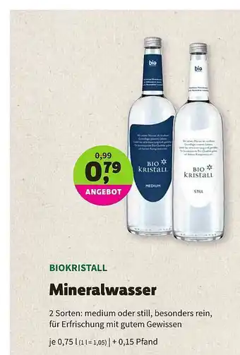 Denns BioMarkt Biokristall Mineralwasser Angebot