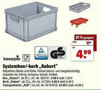 Hagebau Keeeper Systembox Oder -korb „robert“ Angebot