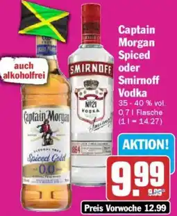 AEZ Captain Morgan Spiced oder Smirnoff Vodka Angebot