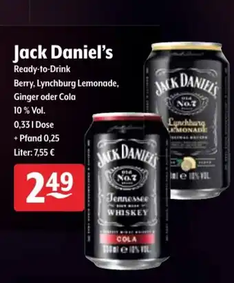 Getränke Hoffmann Jack Daniel's 0,33L Angebot