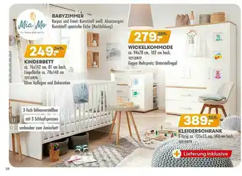 Möbel Kraft Mia Mo Babyzimmer, Kinderbett, Wickelkommode Oder Kleiderschrank Angebot