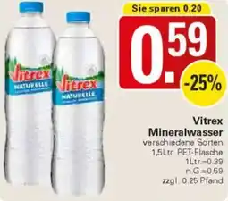 WEZ Vitrex Mineralwasser Angebot