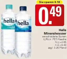 WEZ Hella Mineralwasser Angebot