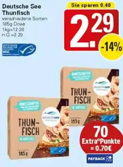 WEZ Deutsche See Thunfisch Angebot