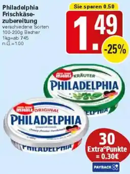 WEZ Philadelphia Frischkäsezubereitung Angebot