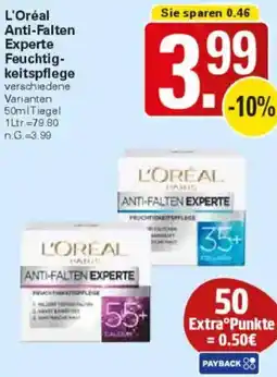 WEZ L'Oréal Anti-Falten Experte Feuchtigkeitspflege Angebot