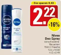 WEZ Nivea Deo Spray Angebot