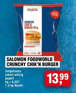 Handelshof Salomon foodworld crunchy chik'n burger Angebot