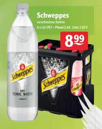 Getränke Hoffmann Schweppes 6x1L Angebot