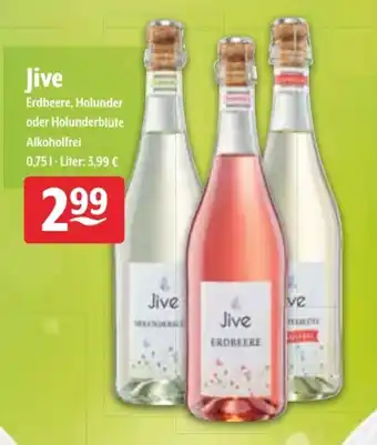 Getränke Hoffmann Jive Erdbeere, Holunder oder Holunderblüte 0,75L Angebot