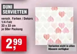 Handelshof Duni servietten Angebot