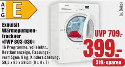 B1 Discount Baumarkt Exquisit Wärmepumpentrockner TWP 803-030 Angebot