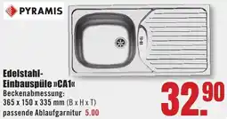 B1 Discount Baumarkt PYRAMIS Edelstahl Einbauspüle CA1 Angebot