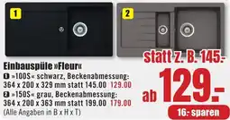 B1 Discount Baumarkt Einbauspüle Fleur Angebot