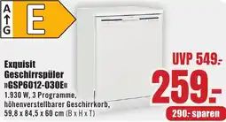 B1 Discount Baumarkt Exquisit Geschirrspüler GSP6012-030E Angebot