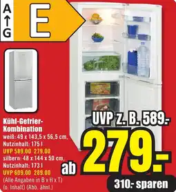B1 Discount Baumarkt Kühl-Gefrier Kombination Angebot