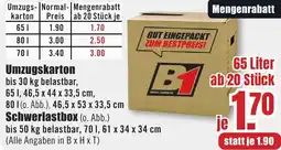 B1 Discount Baumarkt Umzugskarton Angebot