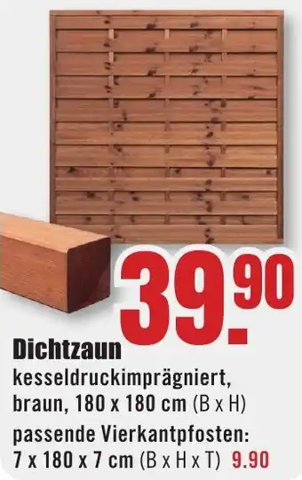 B1 Discount Baumarkt Dichtzaun Angebot
