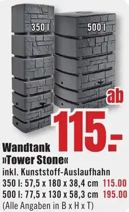 B1 Discount Baumarkt Wandtank Tower Stone Angebot