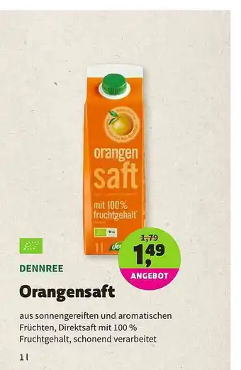 Aleco Biomarkt Dennree Orangensaft Angebot