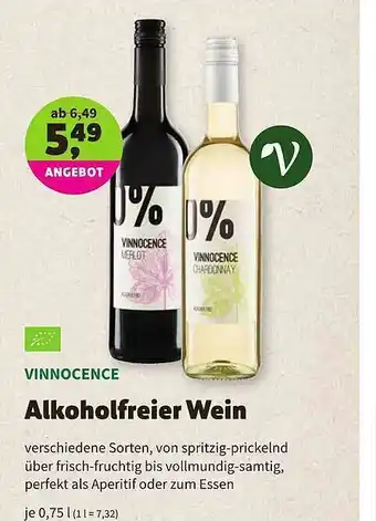 Aleco Biomarkt Vinnocence Alkoholfreier Wein Angebot