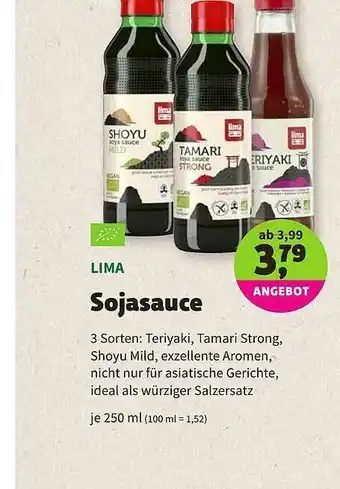 Aleco Biomarkt Lima Sojasauce Angebot