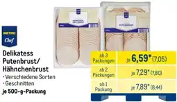 METRO METRO Chef Delikatess Putenbrust/ Hähnchenbrust Angebot