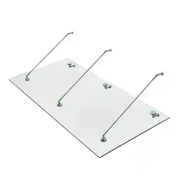 Netto Marken-Discount HOMCOM Vordach Edelstahl, Gehärtetes Glas Angebot