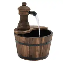 Netto Marken-Discount Outsunny Gartenbrunnen mit Pumpe Tannenholz, Metall Angebot