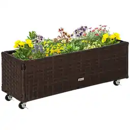 Netto Marken-Discount Outsunny Hochbeet PE-Rattan, Stahl Angebot