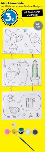 TEDi Mini Leinwände Angebot