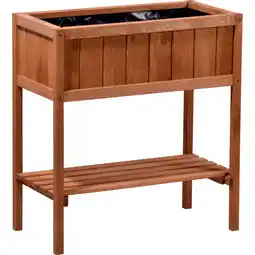 Netto Marken-Discount dobar Hochbeet mit Ablage, braun Angebot