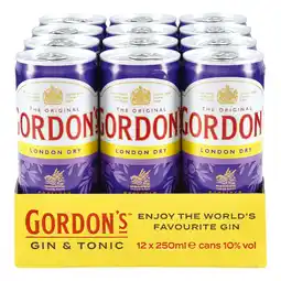 Netto Marken-Discount Gordons Gin Tonic 10,0 % vol 0,25 Liter Dose, 12er Pack Angebot