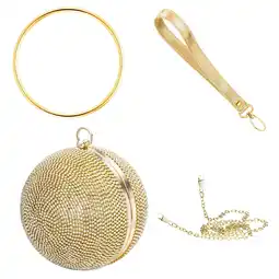 Netto Marken-Discount Julie Julsen Handbag Metall mit Zirkonia champagner Angebot