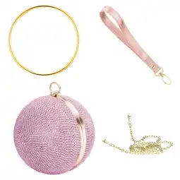 Netto Marken-Discount Julie Julsen Handbag Metall mit Zirkonia pink Angebot