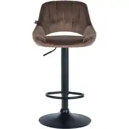 Netto Marken-Discount CLP Barhocker Milet I Samt-Bezug I Drehbarer Barstuhl Angebot