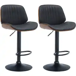 Netto Marken-Discount CLP 2er Set Barhocker Nova I Kunstleder-Bezug I Höhenverstellbarer Barstuhl Angebot
