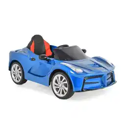 Netto Marken-Discount Moni Kinder Elektroauto Liberty, Fernbedienung EVA-Reifen Rücklichter Gurt MP3 blau Angebot