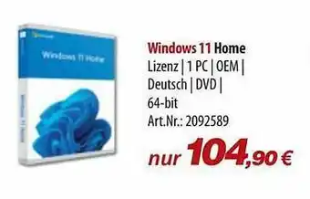 ACom PC Windows 11 Home Lizenz Angebot