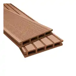 Netto Marken-Discount Juskys WPC Terrassendielen 2 m² – 220 cm Dielen, wetterfest inkl. Unterkonstruktion – Teak Angebot
