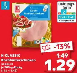Kaufland K-CLASSIC Kochhinterschinken Angebot