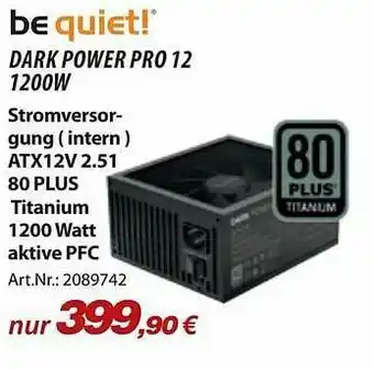 ACom PC Be Quiet! Dark Power Pro 12 1200w Angebot