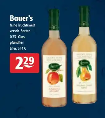 Getränke Hoffmann Bauer's feine Früchtewelt 0,75L Angebot