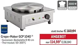 METRO METRO PROFESSIONAL Crepe-Maker GCP 10407 Angebot