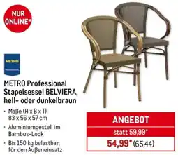 METRO METRO Professional Stapelsessel BELVIERA, hell- oder dunkelbraun Angebot