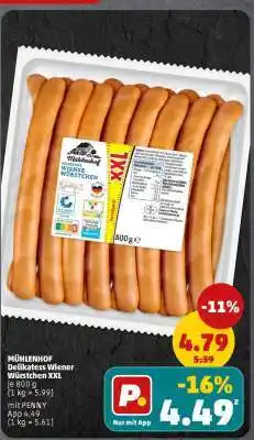 PENNY MÜHLENHOF Delikatess Wiener Würstchen XXL Angebot