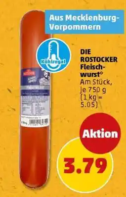 PENNY DIE ROSTOCKER Fleischwurst Angebot