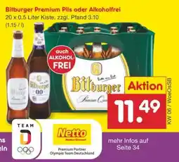 Netto Marken-Discount Bitburger Premium Pils oder Alkoholfrei Angebot
